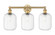 Edison Three Light Bath Vanity in Brushed Brass (405|616-3W-BB-G460-7CL)