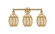 Edison Three Light Bath Vanity in Brushed Brass (405|616-3W-BB-G459-6ME)