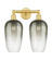 Edison Two Light Bath Vanity in Satin Gold (405|616-2W-SG-G484-7SL)