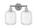 Edison Two Light Bath Vanity in Polished Chrome (405|616-2W-PC-G460-7CL)
