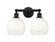 Edison Two Light Bath Vanity in Matte Black (405|616-2W-BK-G483-8OP)