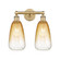 Edison Two Light Bath Vanity in Brushed Brass (405|616-2W-BB-G480-6AM)