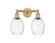 Edison Two Light Bath Vanity in Brushed Brass (405|616-2W-BB-G459-6CL)