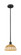 Edison One Light Mini Pendant in Matte Black (405|616-1S-BK-NBD2-9-NAT)
