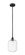 Edison One Light Mini Pendant in Matte Black (405|616-1S-BK-G460-7CL)