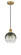 Edison One Light Mini Pendant in Brushed Brass (405|616-1P-BB-G483-8SL)