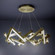 Chaos LED Chandelier in Aged Brass (281|PD-64834-AB)