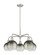 Ballston Five Light Chandelier in Satin Nickel (405|516-5CR-SN-G483-8SL)
