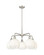 Ballston Five Light Chandelier in Satin Nickel (405|516-5CR-SN-G483-8OP)