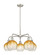 Ballston Five Light Chandelier in Satin Nickel (405|516-5CR-SN-G483-8AM)