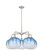 Ballston Five Light Chandelier in Satin Nickel (405|516-5CR-SN-G481-10SB)