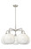 Ballston Five Light Chandelier in Satin Nickel (405|516-5CR-SN-G481-10OP)