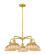 Ballston Five Light Chandelier in Satin Gold (405|516-5CR-SG-NBD2-9-NAT)
