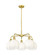 Ballston Five Light Chandelier in Satin Gold (405|516-5CR-SG-G483-8OP)