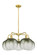 Ballston Five Light Chandelier in Satin Gold (405|516-5CR-SG-G481-10SL)