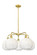 Ballston Five Light Chandelier in Satin Gold (405|516-5CR-SG-G481-10OP)