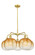 Ballston Five Light Chandelier in Satin Gold (405|516-5CR-SG-G481-10AM)
