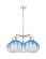 Ballston Five Light Chandelier in Polished Nickel (405|516-5CR-PN-G481-10SB)