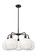 Ballston Five Light Chandelier in Matte Black (405|516-5CR-BK-G481-10OP)