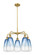 Ballston Five Light Chandelier in Brushed Brass (405|516-5CR-BB-G480-6SB)