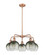 Ballston Five Light Chandelier in Antique Copper (405|516-5CR-AC-G483-8SL)