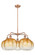 Ballston Five Light Chandelier in Antique Copper (405|516-5CR-AC-G481-10AM)