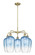 Ballston Five Light Chandelier in Antique Brass (405|516-5CR-AB-G484-7SB)