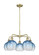 Ballston Five Light Chandelier in Antique Brass (405|516-5CR-AB-G483-8SB)