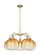 Ballston Five Light Chandelier in Antique Brass (405|516-5CR-AB-G481-10AM)