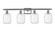 Ballston Four Light Bath Vanity in Brushed Satin Nickel (405|516-4W-SN-G460-7CL)
