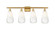 Ballston Four Light Bath Vanity in Satin Gold (405|516-4W-SG-G480-6OP)