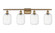 Ballston Four Light Bath Vanity in Brushed Brass (405|516-4W-BB-G460-7CL)