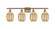 Ballston Four Light Bath Vanity in Brushed Brass (405|516-4W-BB-G459-6ME)