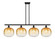 Ballston Four Light Island Pendant in Matte Black (405|516-4I-BK-G481-10AM)