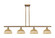 Ballston Four Light Island Pendant in Brushed Brass (405|516-4I-BB-NBD2-9-NAT)