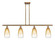 Ballston Four Light Island Pendant in Brushed Brass (405|516-4I-BB-G480-6AM)