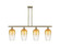 Ballston Four Light Island Pendant in Antique Brass (405|516-4I-AB-G484-7AM)