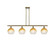 Ballston Four Light Island Pendant in Antique Brass (405|516-4I-AB-G483-8AM)
