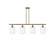Ballston Four Light Island Pendant in Antique Brass (405|516-4I-AB-G460-7CL)
