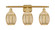 Ballston Three Light Bath Vanity in Satin Gold (405|516-3W-SG-G459-6ME)