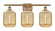 Ballston Three Light Bath Vanity in Brushed Brass (405|516-3W-BB-G460-7ME)