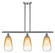 Ballston Three Light Island Pendant in Brushed Satin Nickel (405|516-3I-SN-G480-6AM)