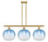 Ballston Three Light Island Pendant in Satin Gold (405|516-3I-SG-G481-10SB)