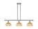 Ballston Three Light Island Pendant in Polished Nickel (405|516-3I-PN-NBD2-75-NAT)