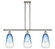 Ballston Three Light Island Pendant in Polished Nickel (405|516-3I-PN-G480-6SB)