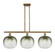 Ballston Three Light Island Pendant in Brushed Brass (405|516-3I-BB-G481-10SL)