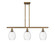 Ballston Three Light Island Pendant in Brushed Brass (405|516-3I-BB-G459-6CL)
