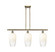 Ballston Three Light Island Pendant in Antique Brass (405|516-3I-AB-G484-7OP)