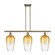 Ballston Three Light Island Pendant in Antique Brass (405|516-3I-AB-G484-7AM)