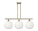 Ballston Three Light Island Pendant in Antique Brass (405|516-3I-AB-G481-10OP)